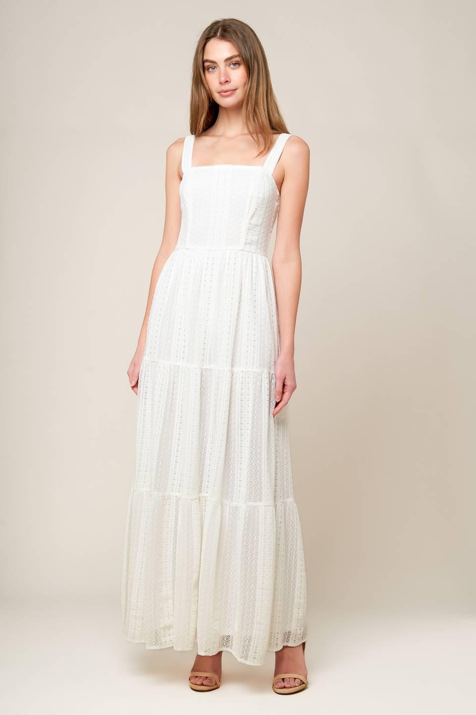 AFTER THE RAIN WHITE LACE MAXI DRESS – Woman's World Shop