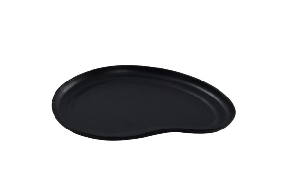 [ Set of 24 ] KAROLA black medium plate 10.63 x 6.73 "