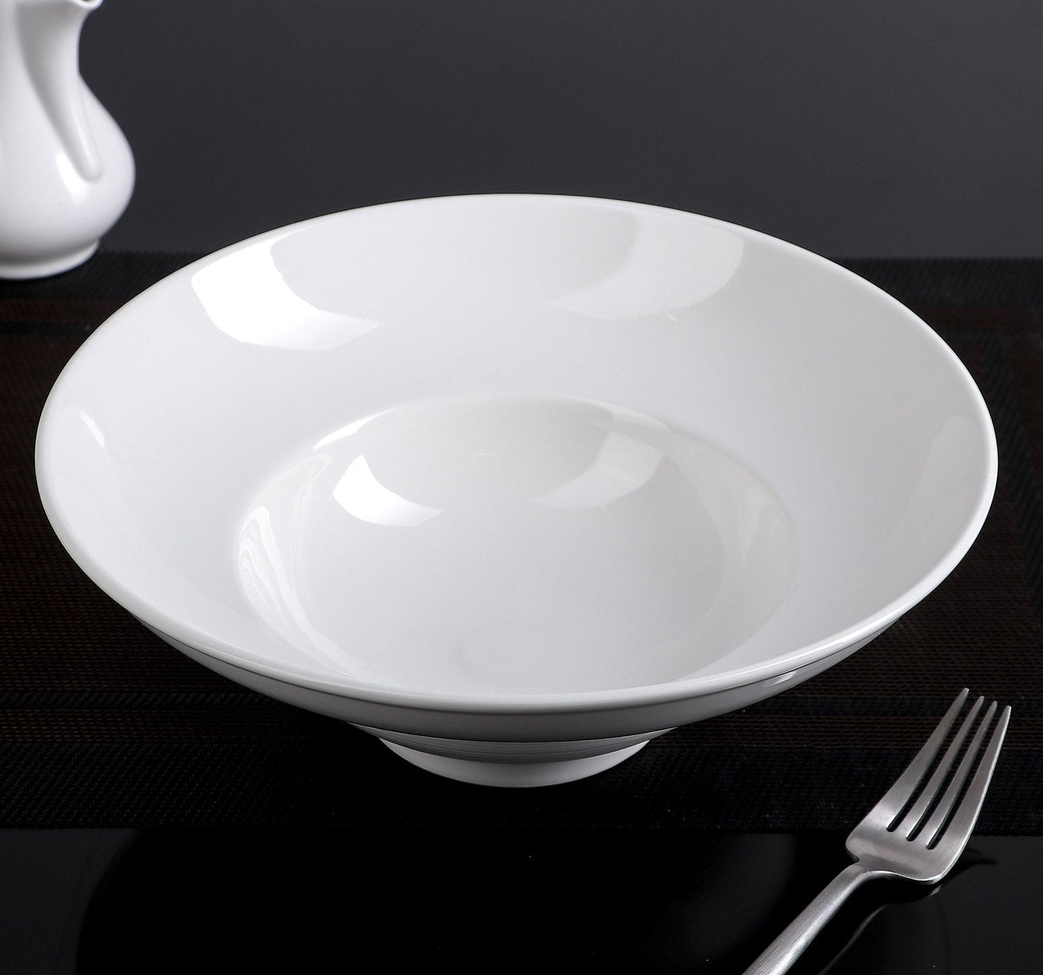 Set Of 3 White Deep Salad or Soup Plate 9.75" inch | 16 Fl Oz |