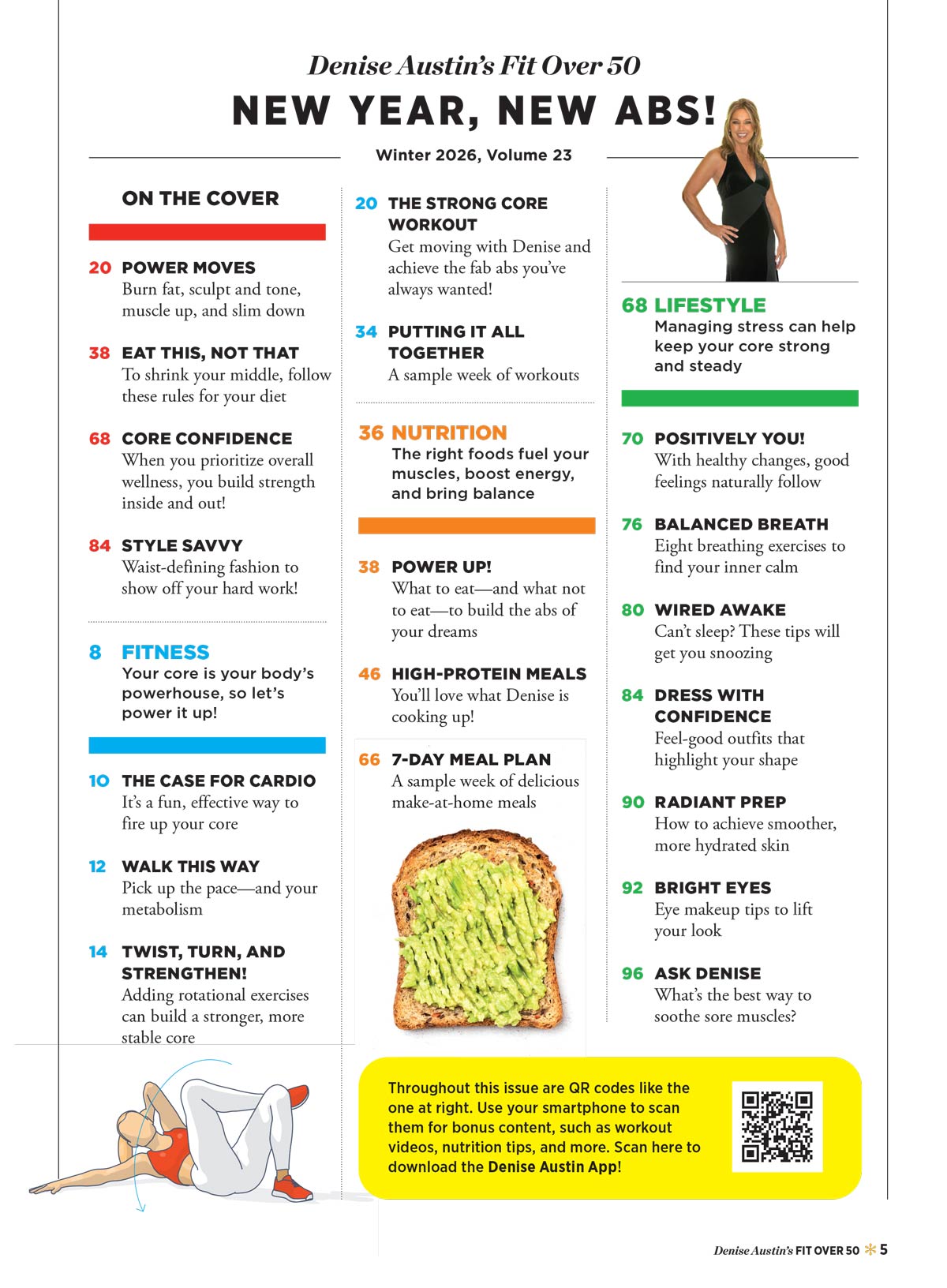 Denise Austin's Fit Over 50 - Winter 2026: New Year, New Abs, Power Moves To Burn Fat, Build Muscle, Slim Down & Transform Your Body, Style Savvy Tips, Get Glowing Radiant Skin & More!