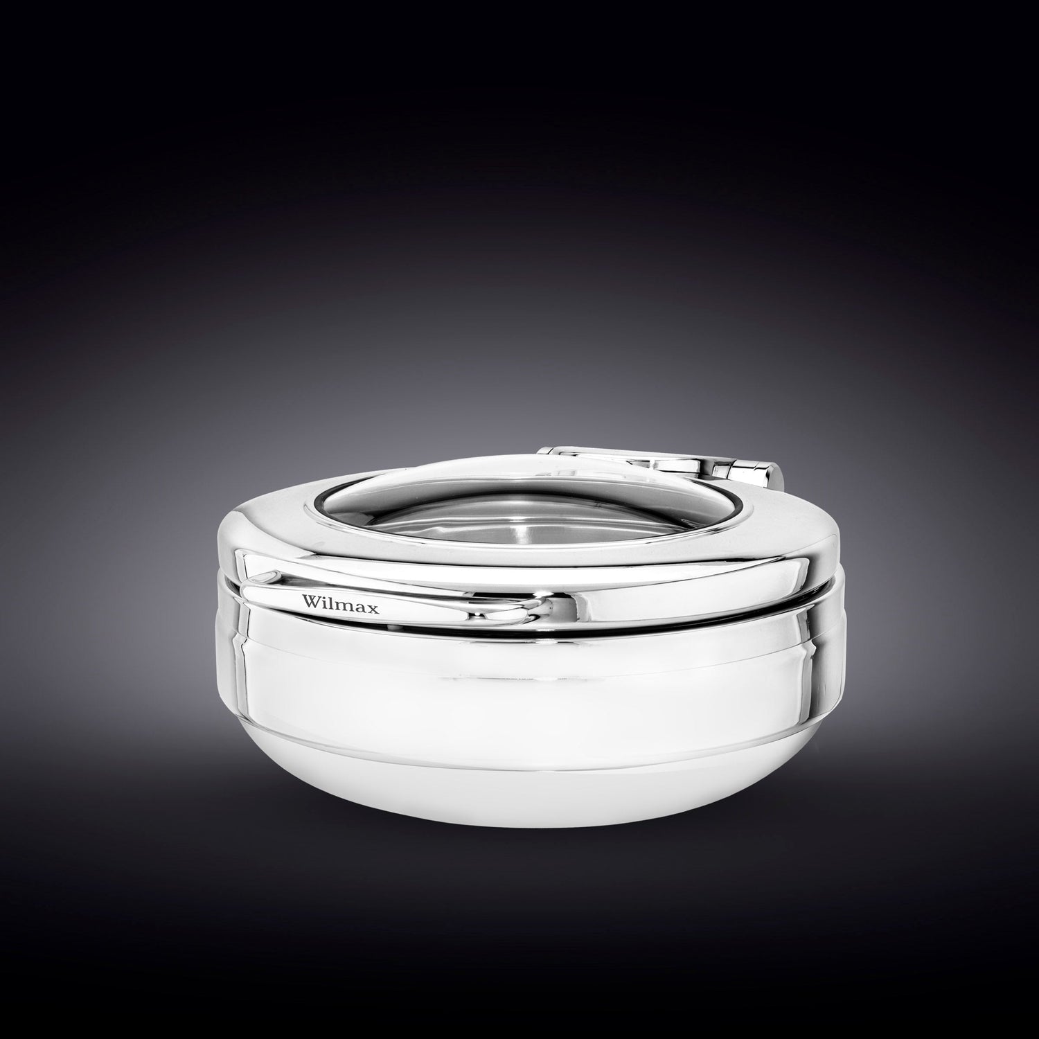 GLASS LID ROUND CHAFER 18" inch X 15" inch X 8" inch | 46 X 38 X 20 CM 135 FL OZ | 4 L