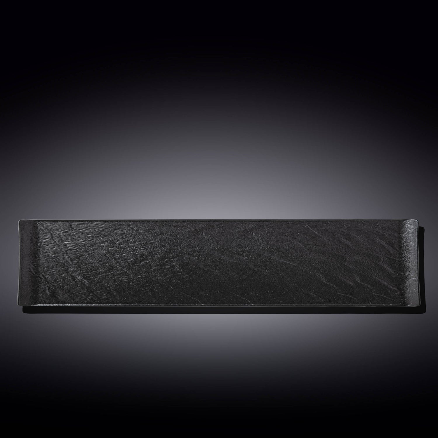 Black Porcelain Slate look Rectangular Dish 18.25" inch X 3.75" inch