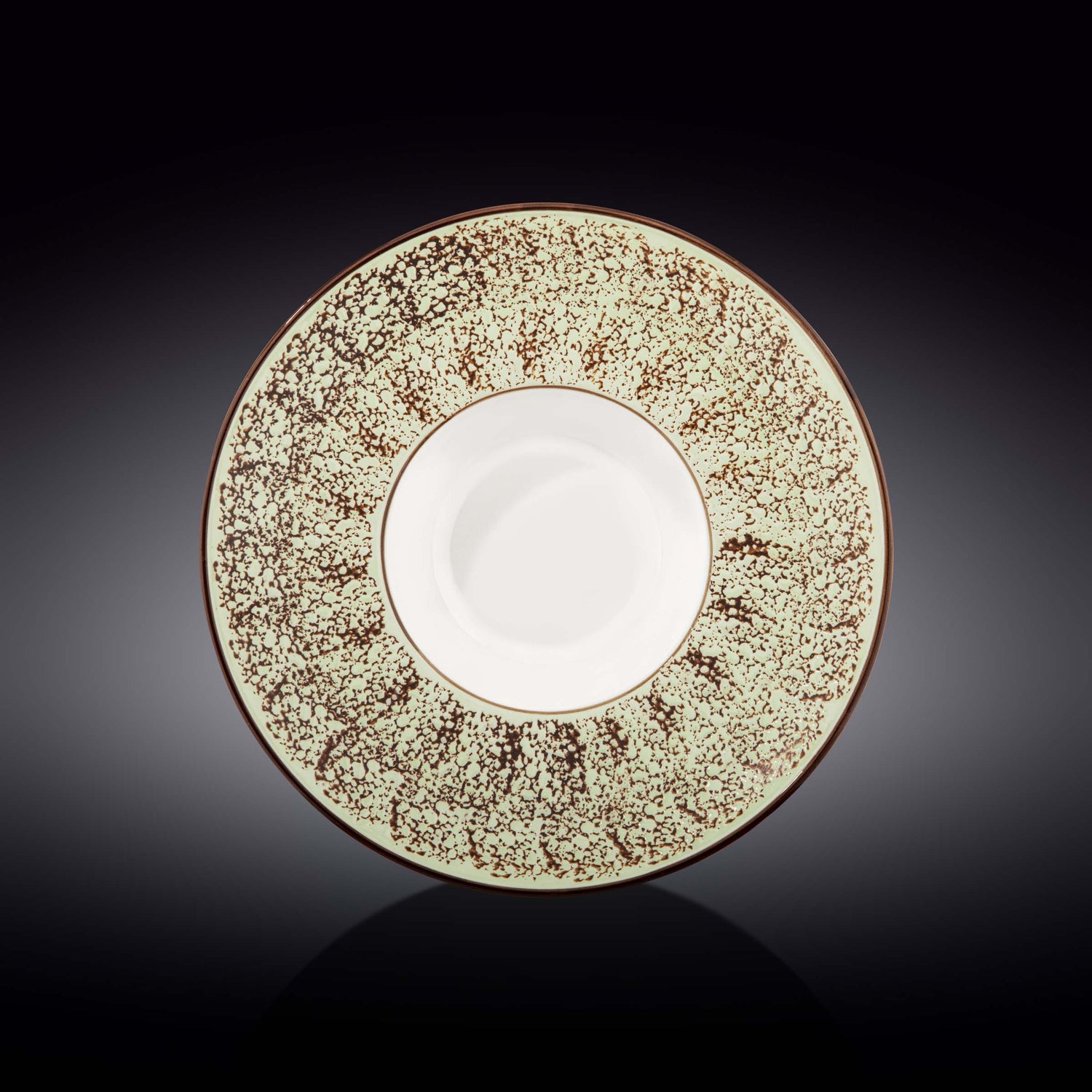Set Of 2 Pale Green / PistachioPorcelain Deep Plate 10.5" inch | 27 Cm 8 Fl Oz | 250 Ml