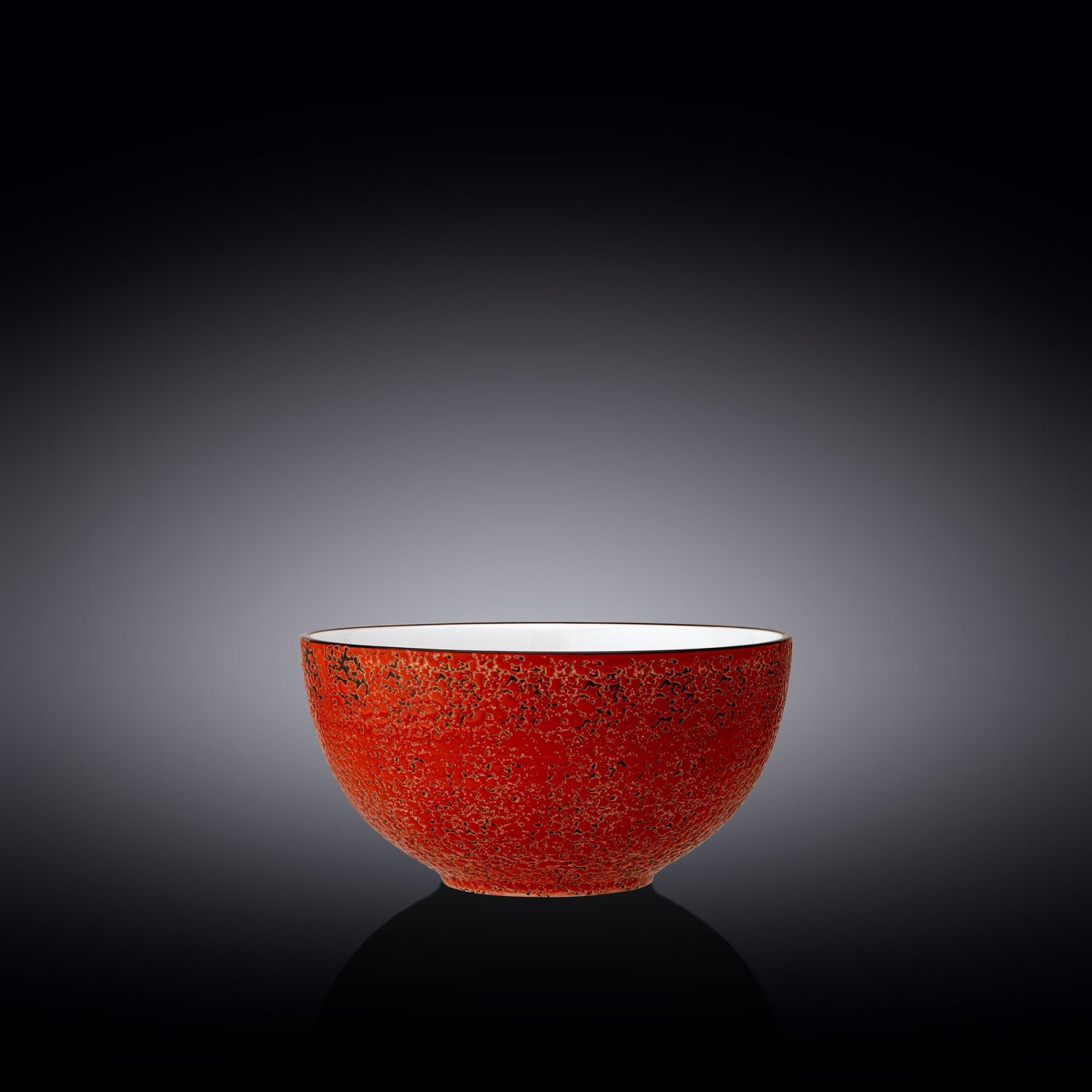 Set Of 3 Red Porcelain Bowl 6.5" inch | 16.5 Cm 34 Fl Oz | 1000 Ml