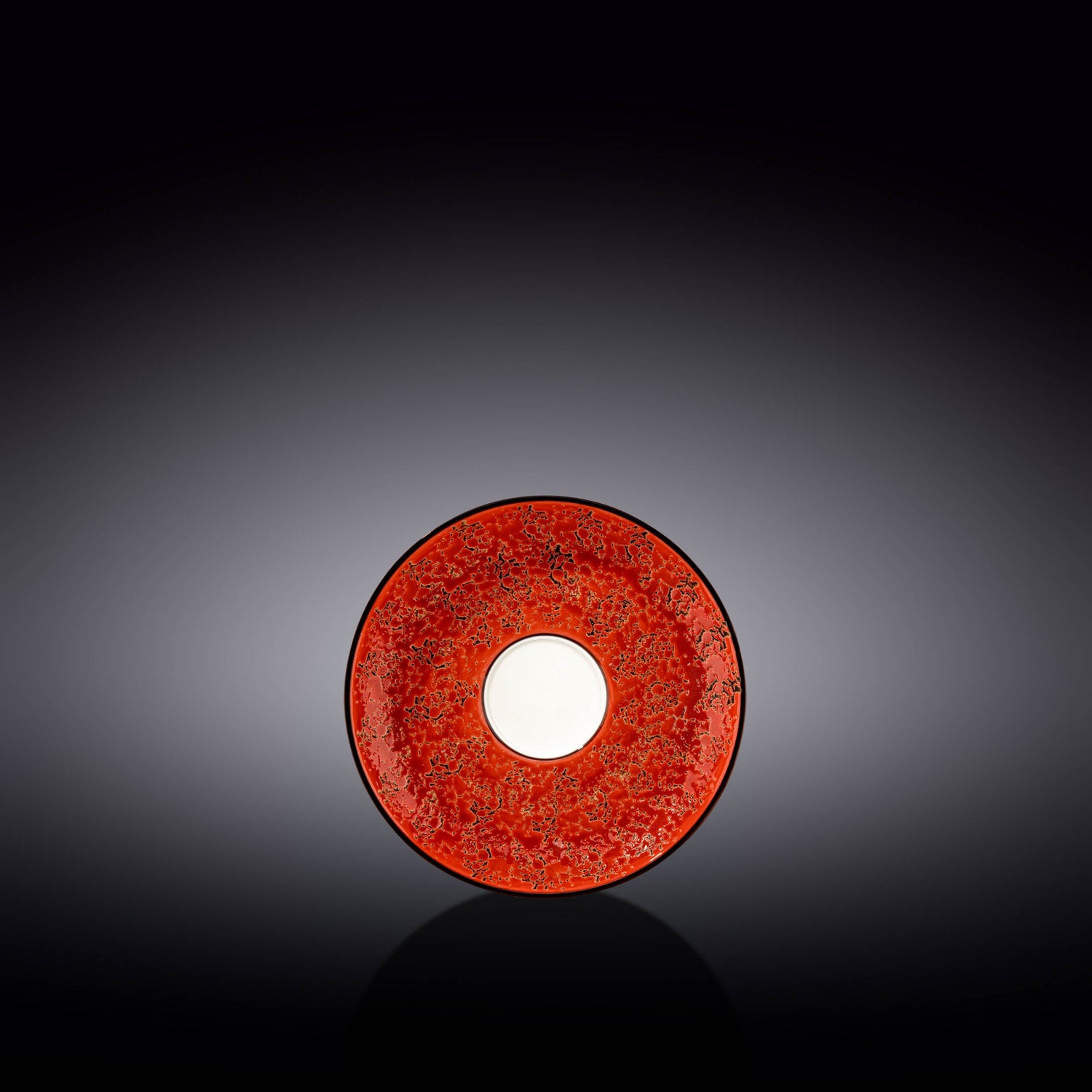 Set Of 6 Red Porcelain Saucer 4.5" inch | 11 CM