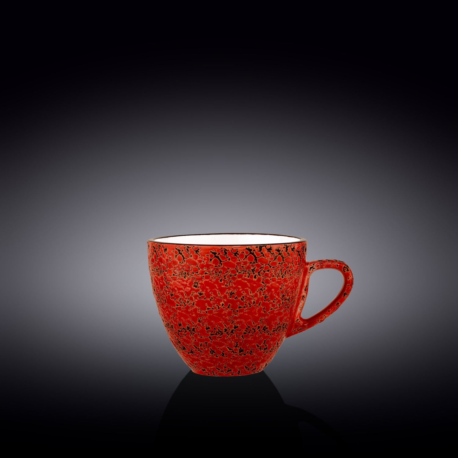 Set Of 6 Red Porcelain Coffee / Tea Cup 10 FL OZ | 300 ML