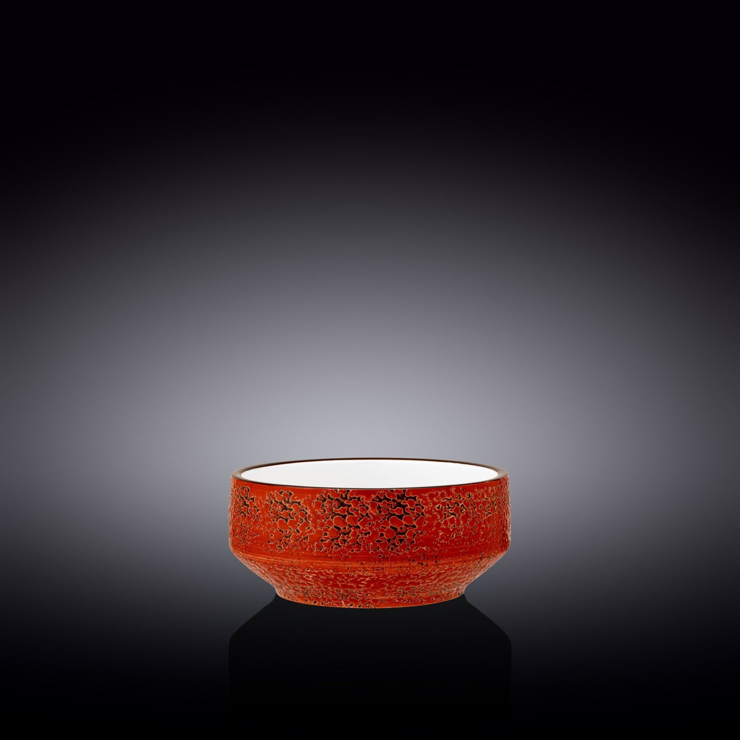 Set Of 3 Red Porcelain Soup Cup 5" inch | 13 Fl Oz |