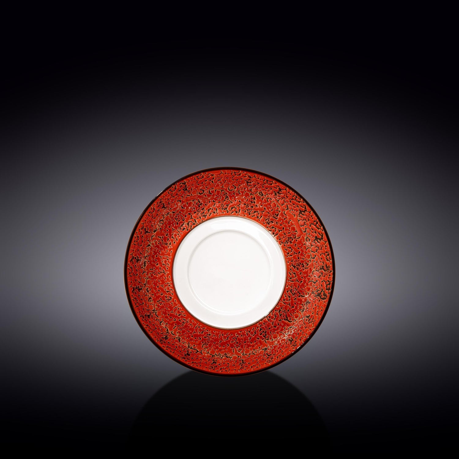 Set Of 6 Red Porcelain Multi-Use Saucer 6.5" inch | 16 Cm