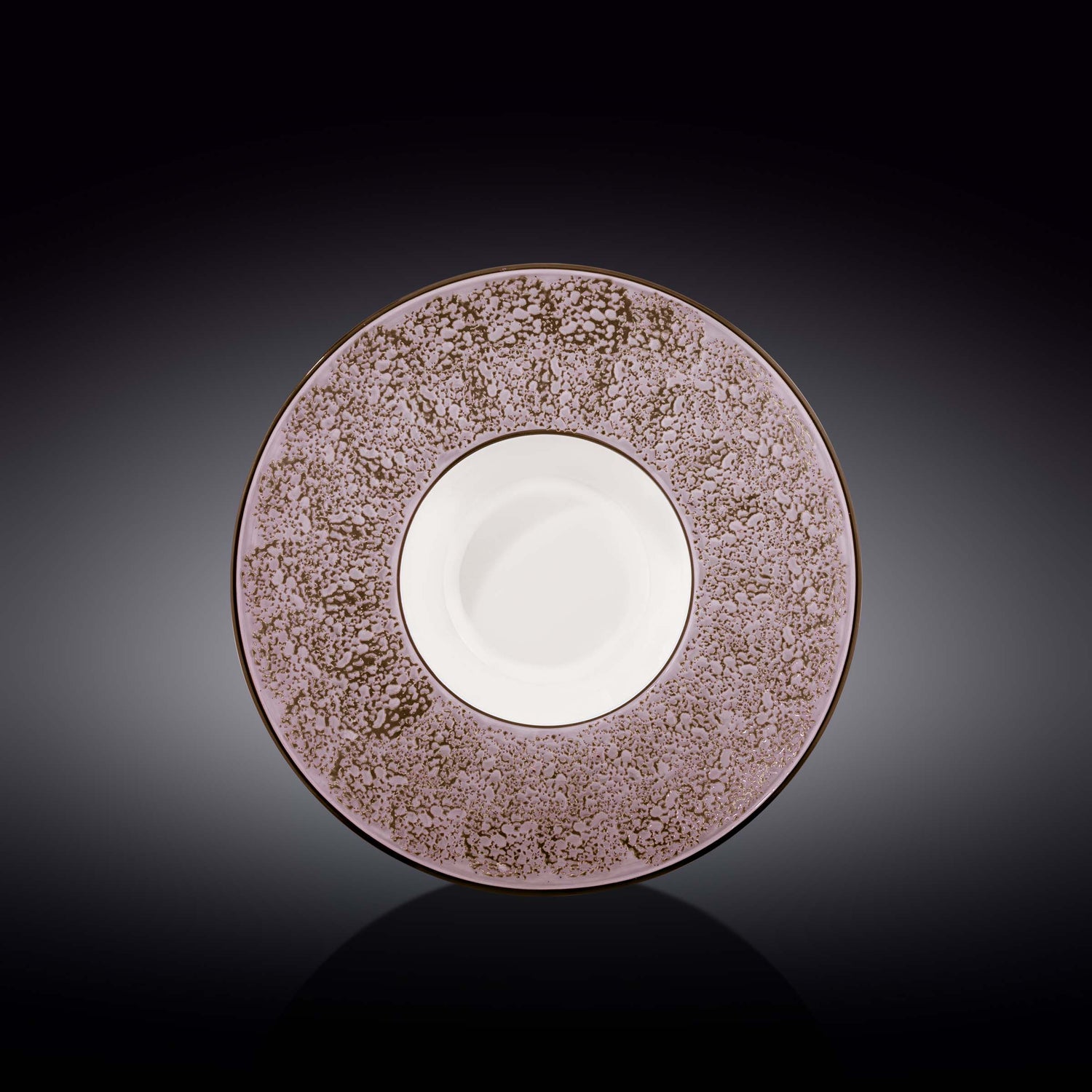 Set Of 3 Violet / Lavender Porcelain Deep Soup or Salad Plate 9.5" inch | 7 Fl Oz |