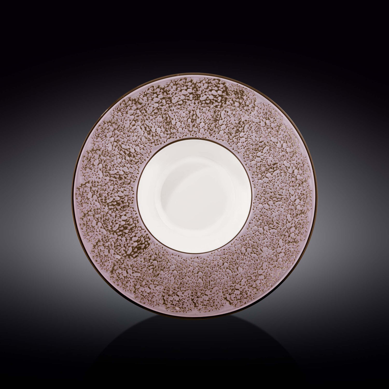 Set Of 2 Violet / Lavender Porcelain Deep Soup or Salad Plate 10.5" inch | 8 Fl Oz |