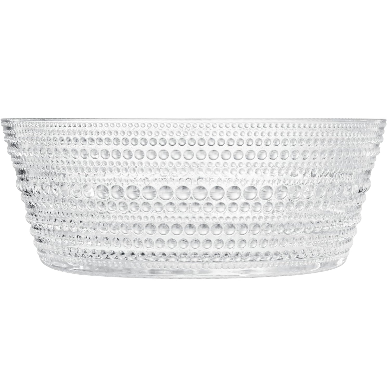 Khen Hobnail Glass Bowl Clear Vintage Style Textured Borosilicate - 10 Inch