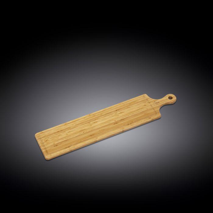 Set Of 3 Bamboo Long Serving Board With Handle 26" inch X 5.9" inch | 66 X 15 Cm