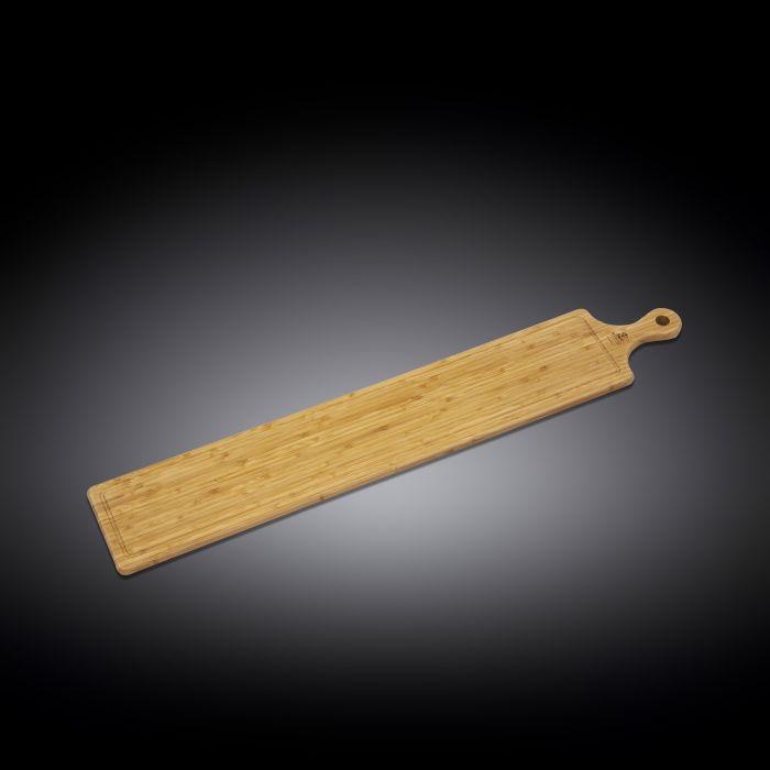 Set Of 2 Bamboo Charcuterie Board With Handle 34.3" inch X 5.9" inch | 87 X 15 Cm