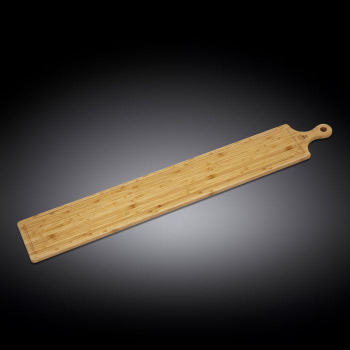 Set Of 2 Bamboo Charcuterie Board With Handle 39.4" inch X 5.9" inch | 100 X 15 Cm