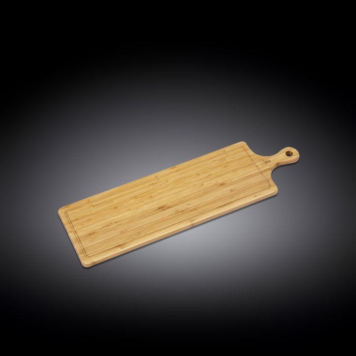 Set Of 2 Bamboo Long Serving Board With Handle 26" inch X 7.9" inch | 66 X 20 Cm
