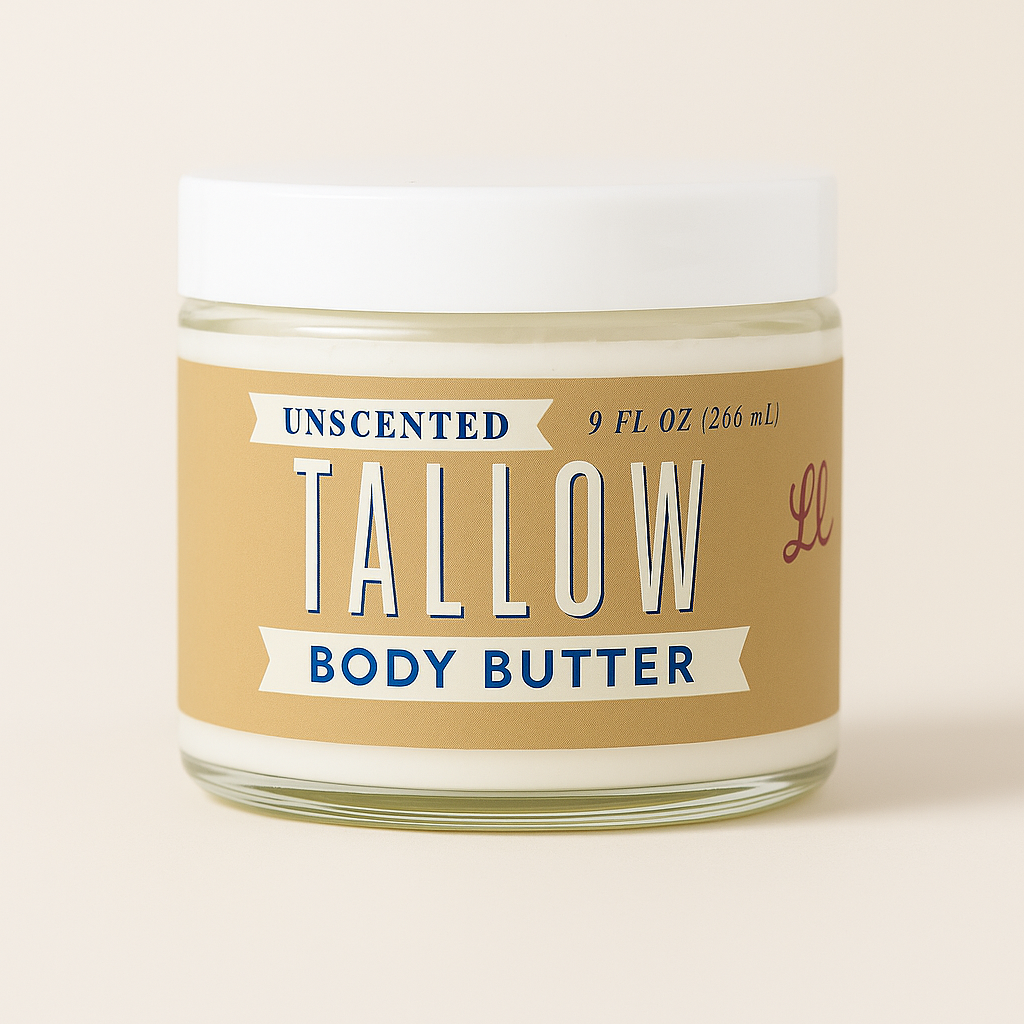 The Lady May Original Tallow Body Butter – Unscented Grass-Fed Beef Tallow Moisturizer | Lady May