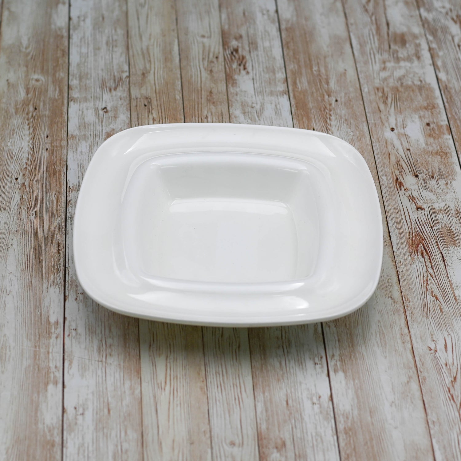 Set Of 3 White Deep Plate 8.5" inch X 8.5" inch | 10 Fl Oz |