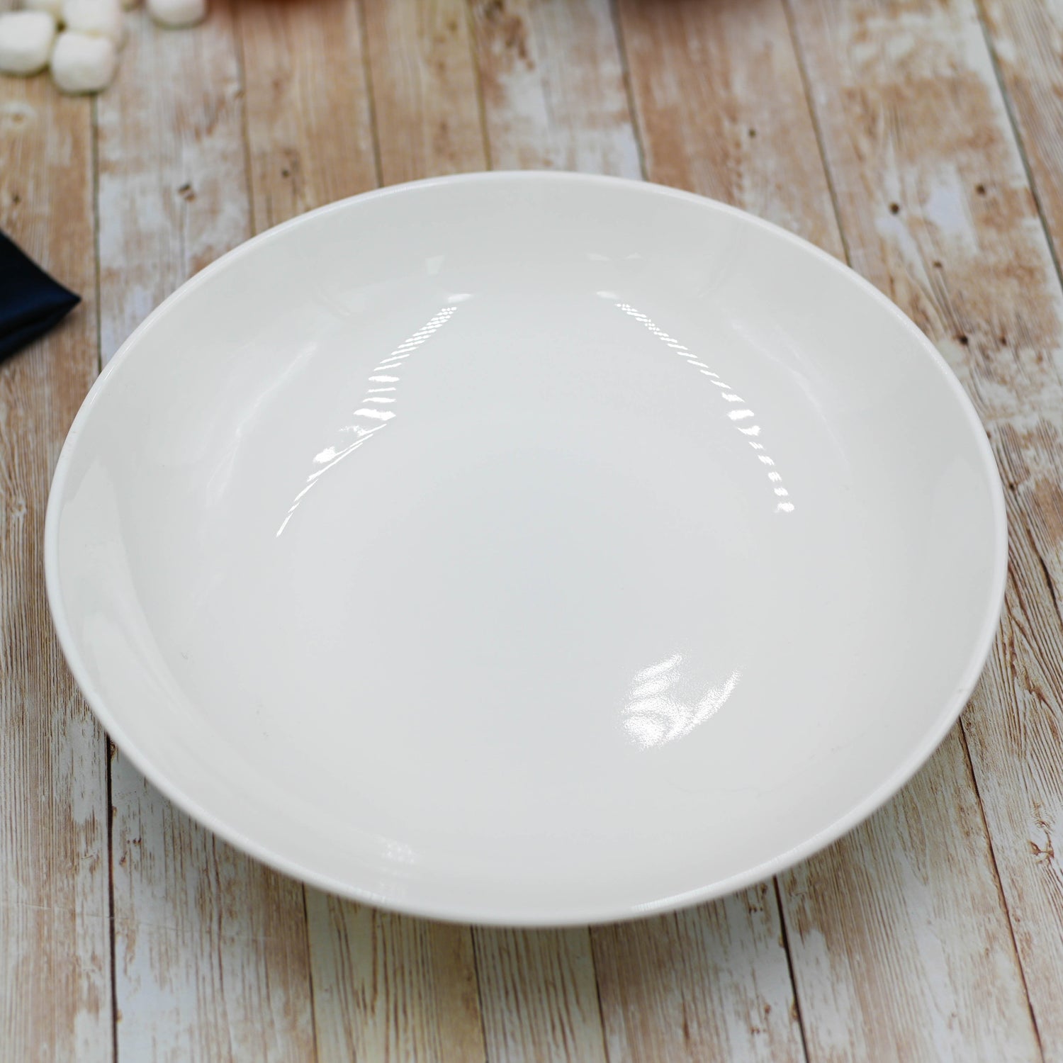 Set Of 3 White Round Deep Platter 12" inch | 30.5 Cm