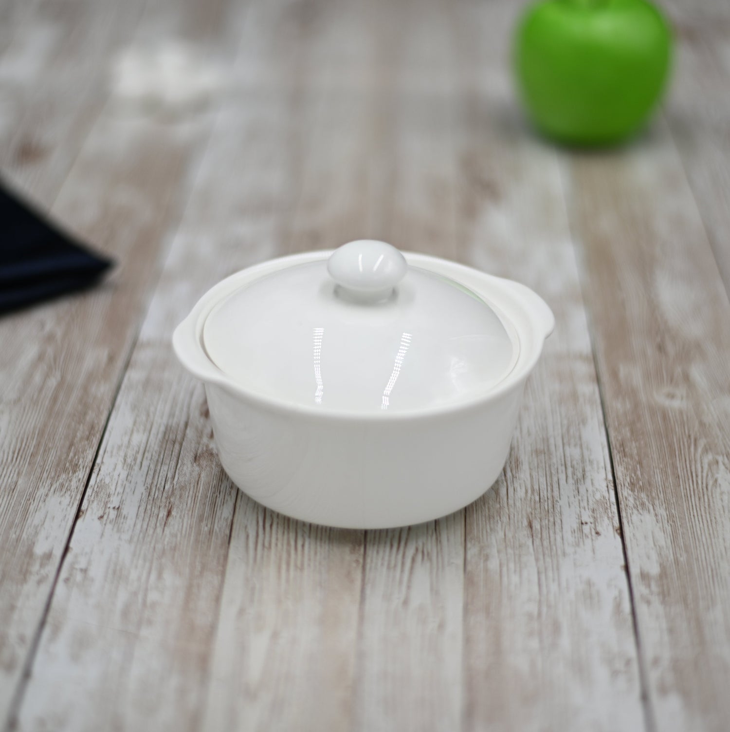 Set Of 3 White Soup Cup With Lid 4.5" inch | 9 Fl Oz