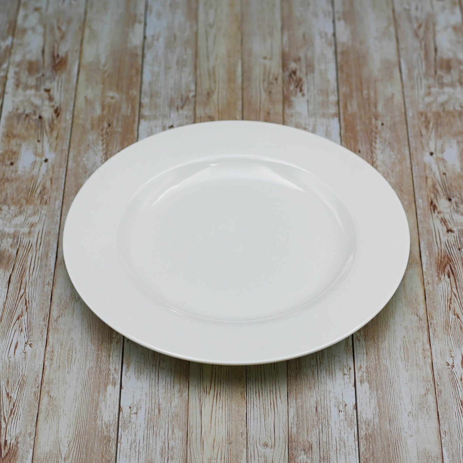 Set Of 3 Professional Rolled Rim White Round Plate / Platter 12" inch |