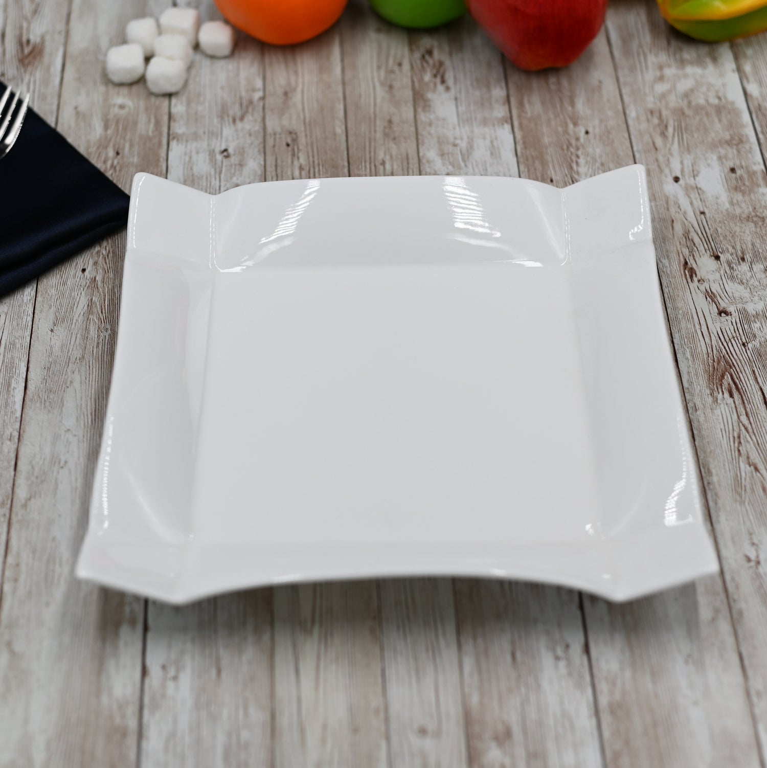 White Square Dinner Plate 10" inch X 10" inch | 25 X 25 Cm
