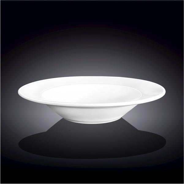 Set Of 6 Professional Rolled Rim White Deep Plate 9" inch | 14 Oz
