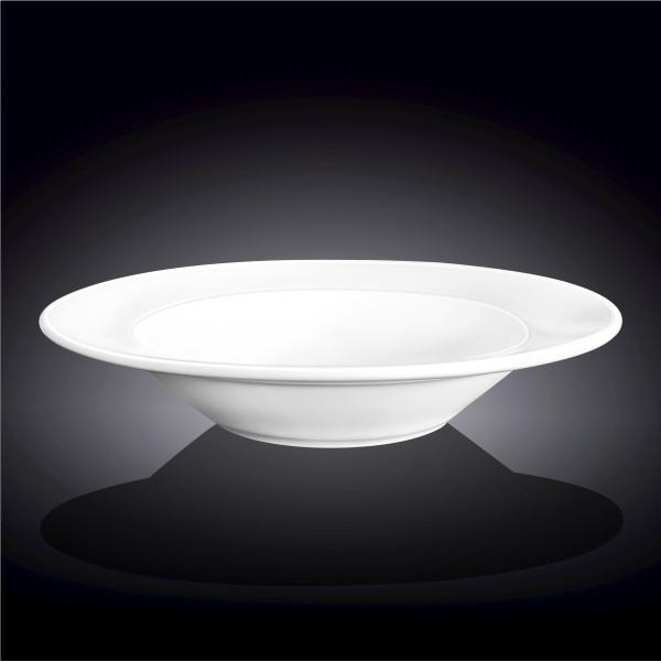 Set Of 3 Professional Rolled Rim White Deep Plate 11" inch | 25 Oz