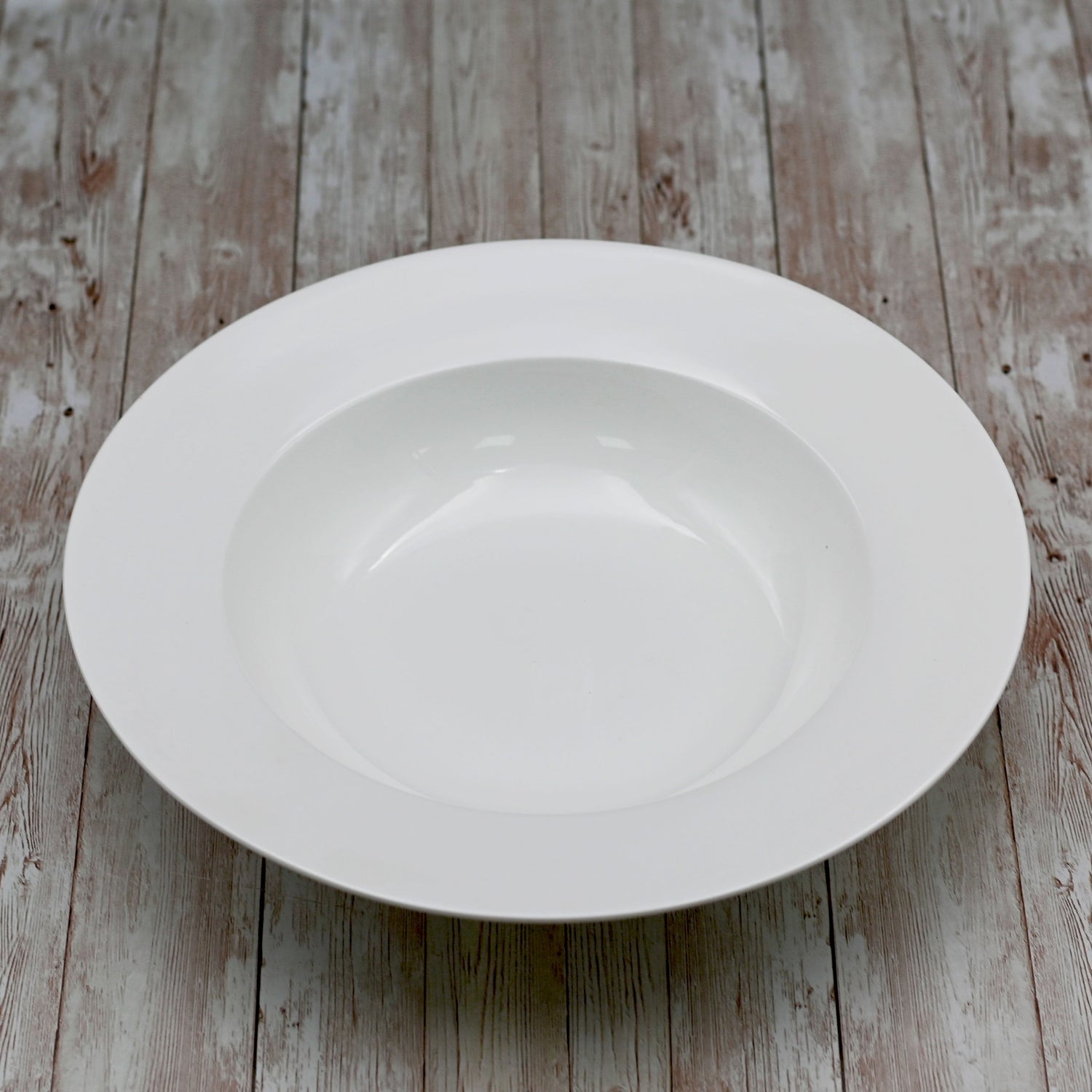 Set Of 3 Professional Rolled Rim White Deep Plate 12" inch |32 Oz