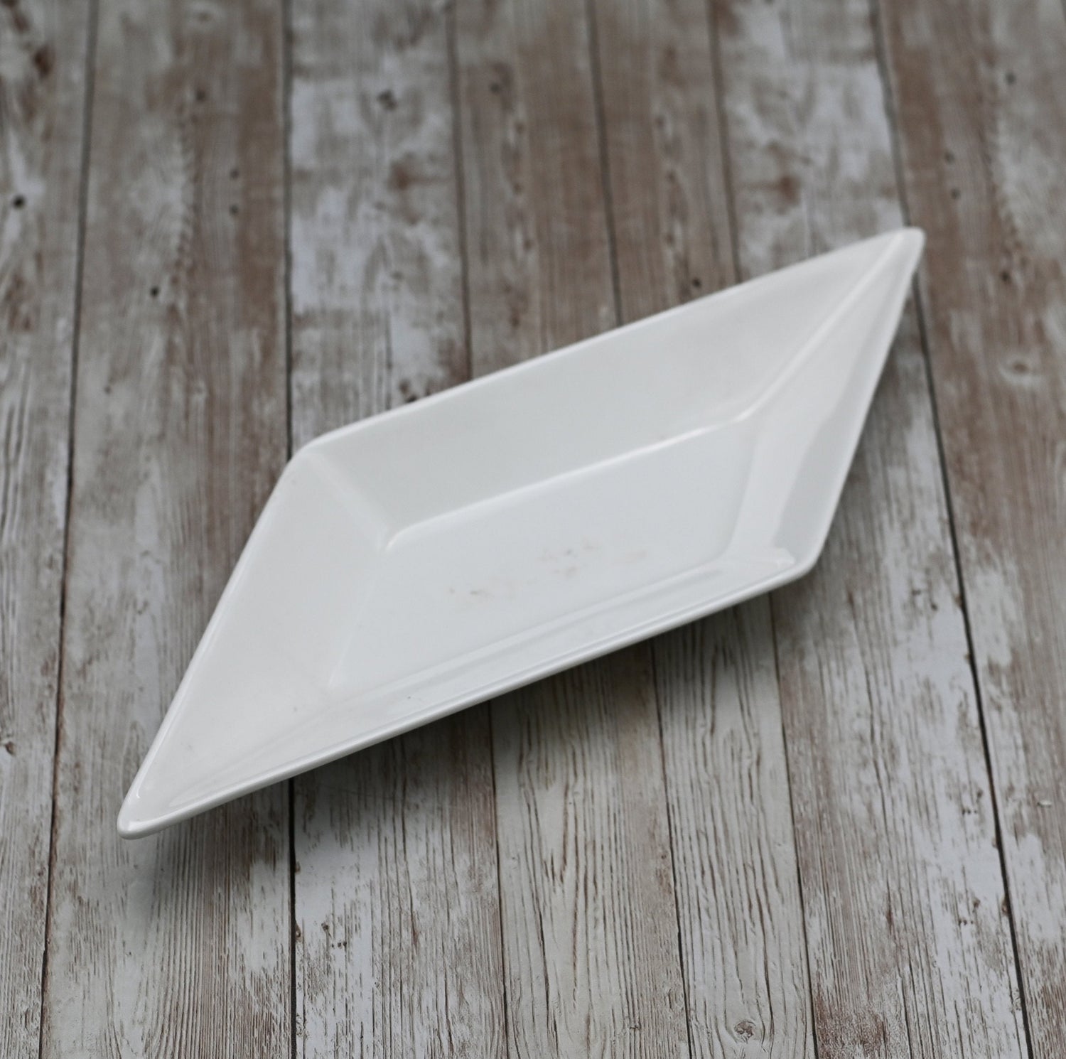 Set Of 6 White Diamond Dish 12" inch | 30.5 Cm