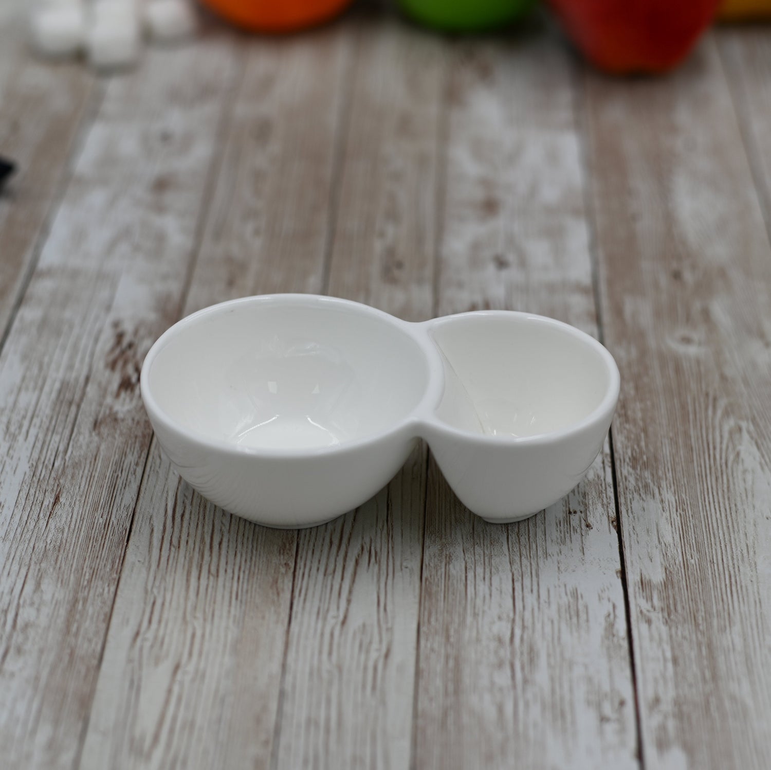 Set Of 6 Double White Dish 6" inch X 3.5" inch X 2" inch | 15 X 9 X 4.5 Cm
