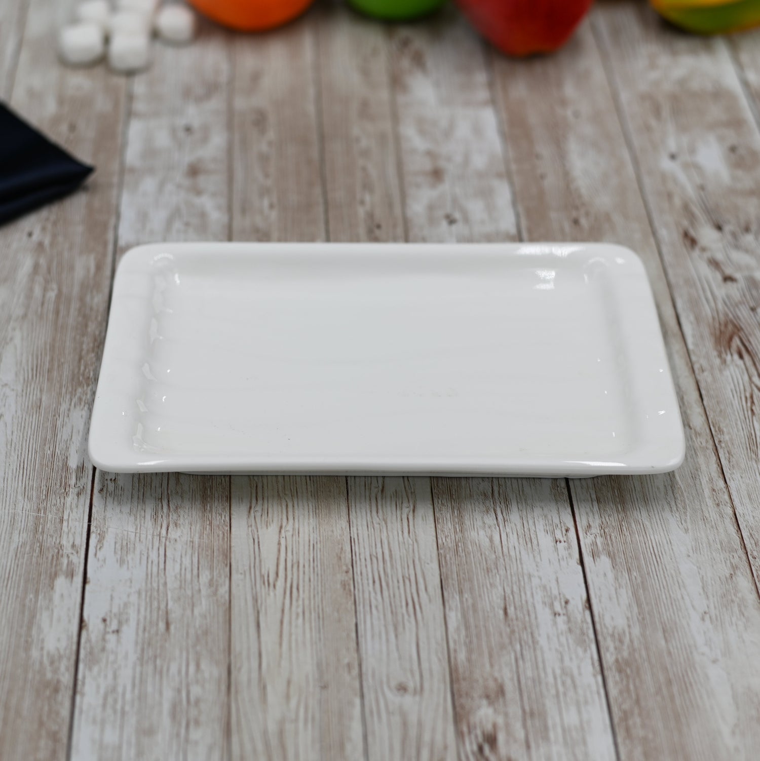 White Rectangle Japanese Style Dish 8.5" inch X 5.5" inch|