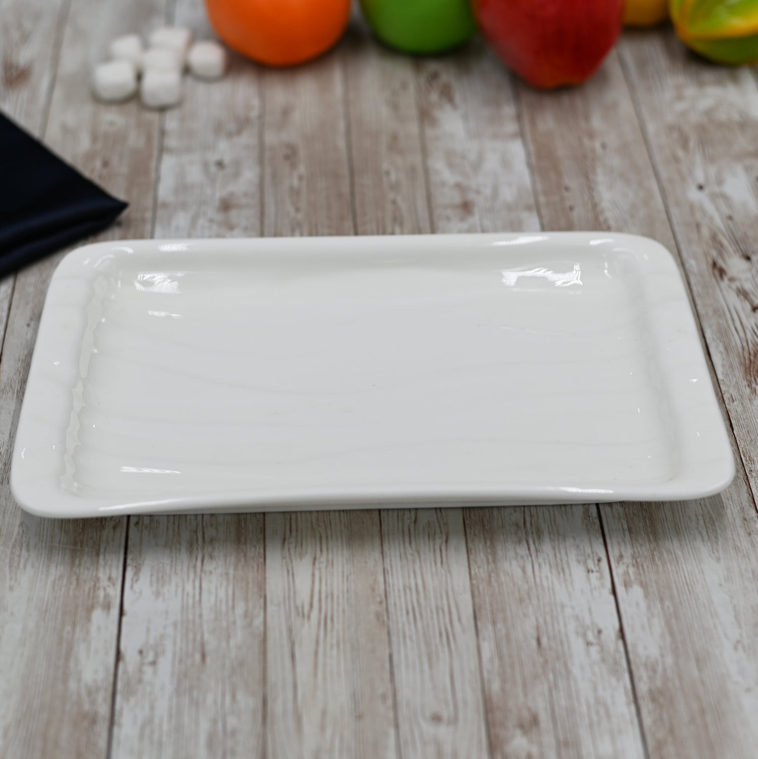 Set Of 3 White Rectangle Japanese Style Dish 10.5" inch X 6.5" inch|