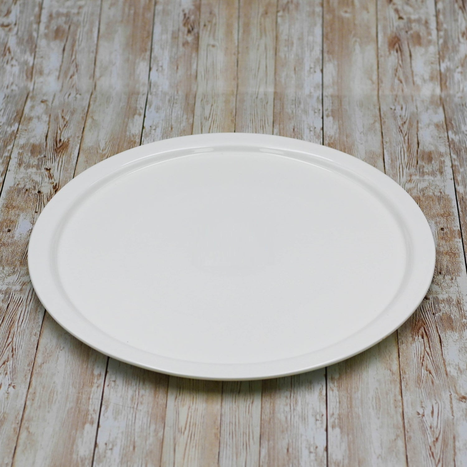 Set Of 3 White Personal Pizza Plate 14" inch | 35.5 Cm