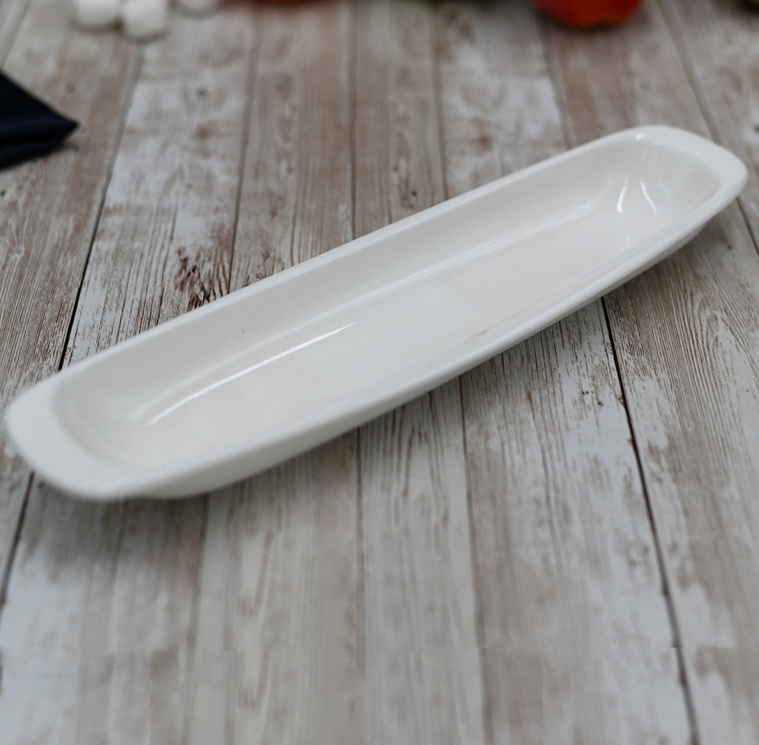 Set Of 6 White Celery Tray / Dish 11" inch | 28 Cm