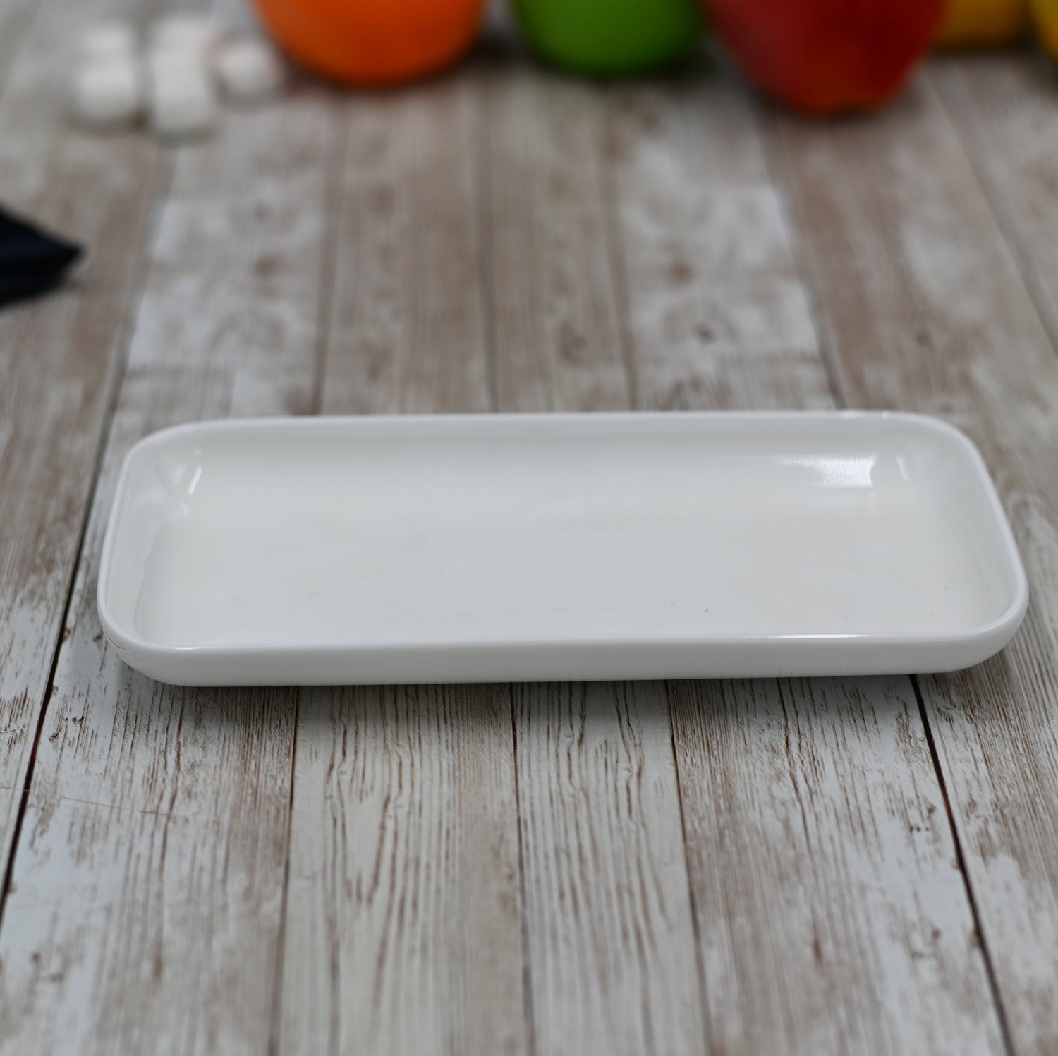 Set Of 6 White Rectangle Dish 7.5" inch X 3.75" inch | 19 X 9.5 Cm