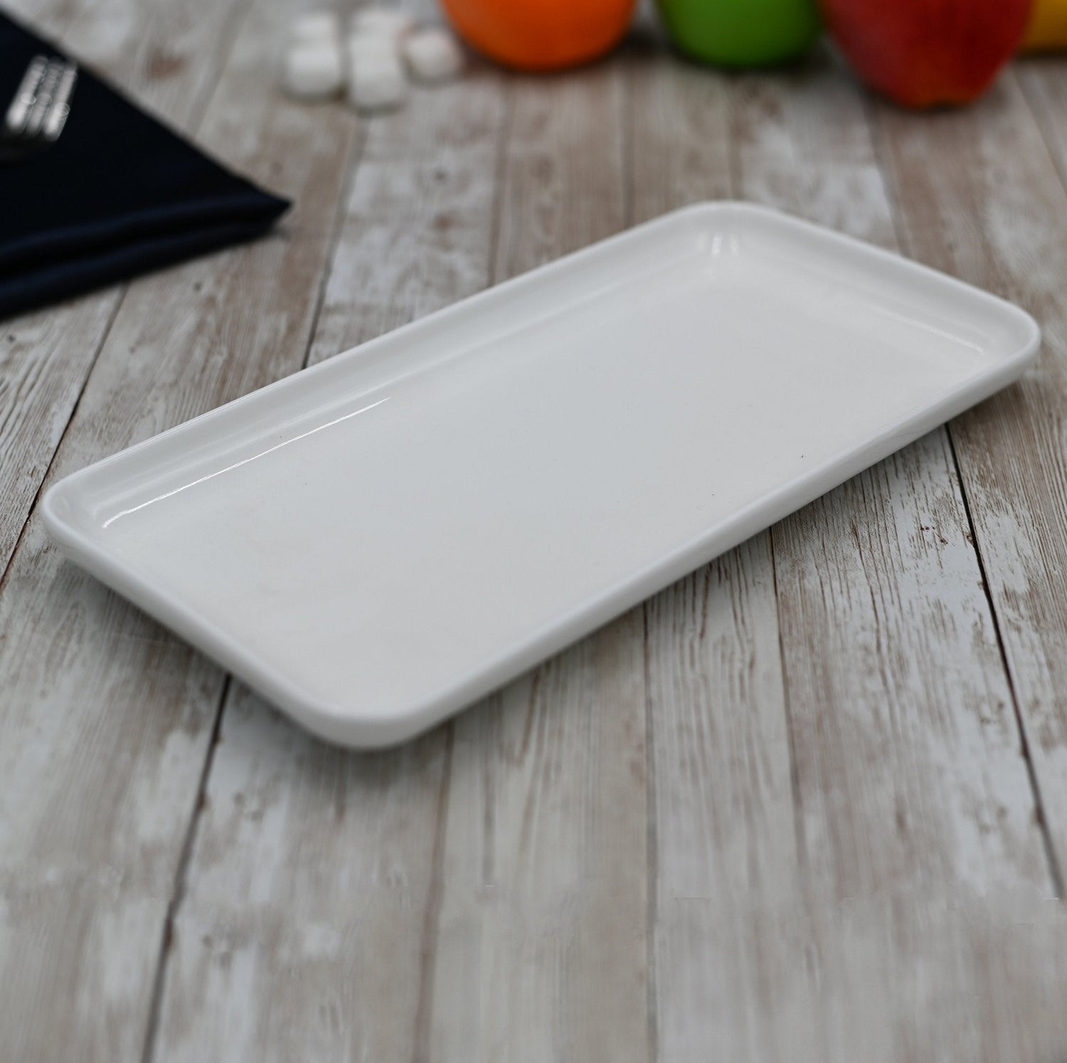 Set Of 6 White Rectangle Dish 10" inch X 5" inch | 26 X 13 Cm