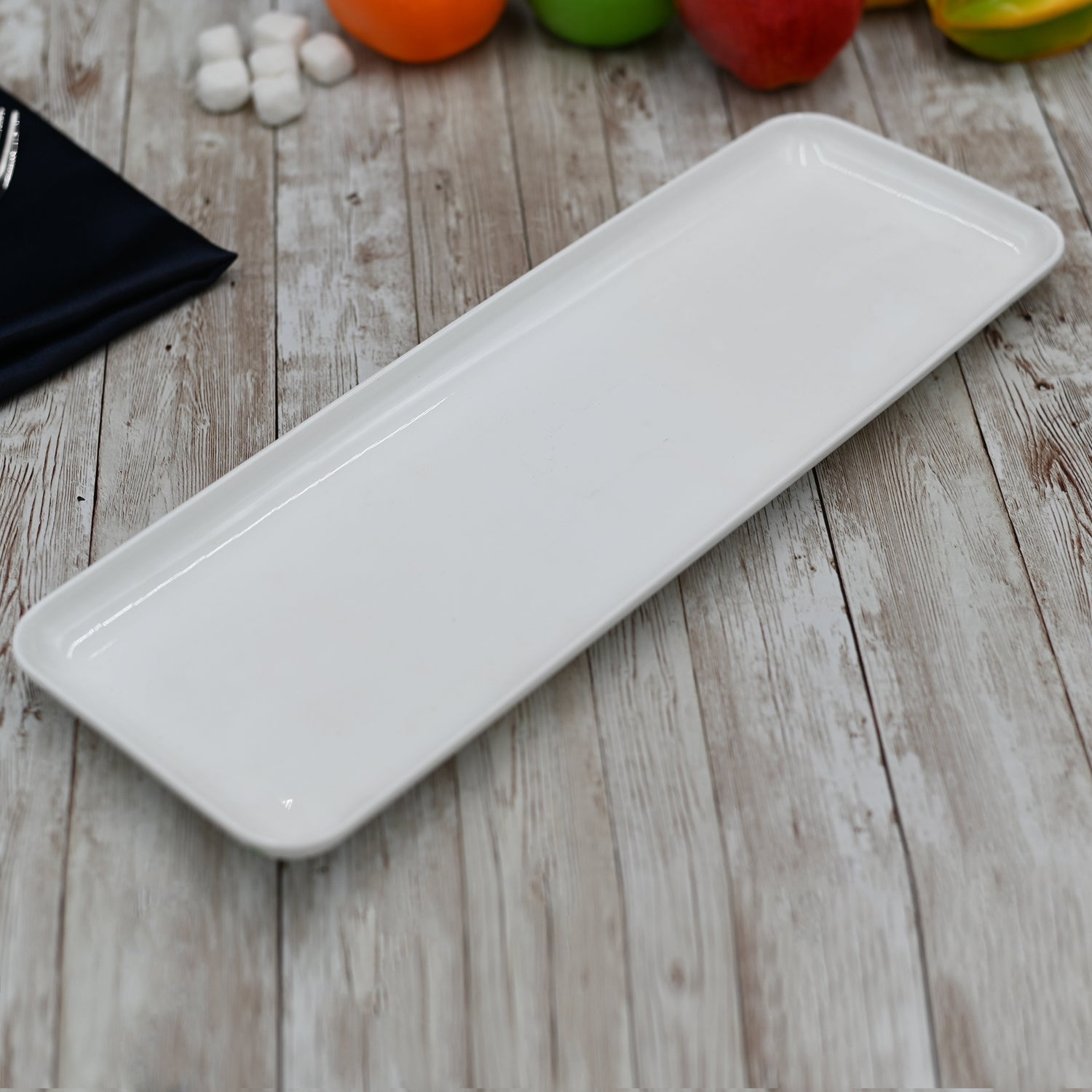 Set Of 3 White Rectangle Dish 15.5" inch X 5" inch | 39 X 13 Cm