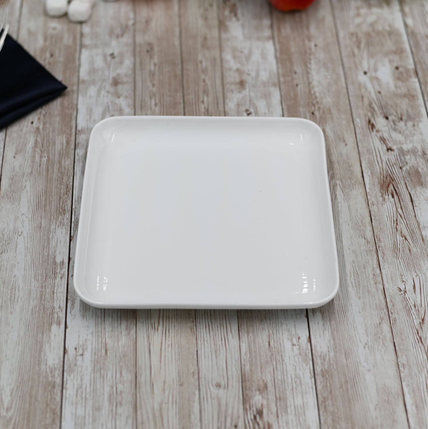 Set Of 6 White Square Dish 7.5" inch X 7.5" inch | 19 X 19 Cm