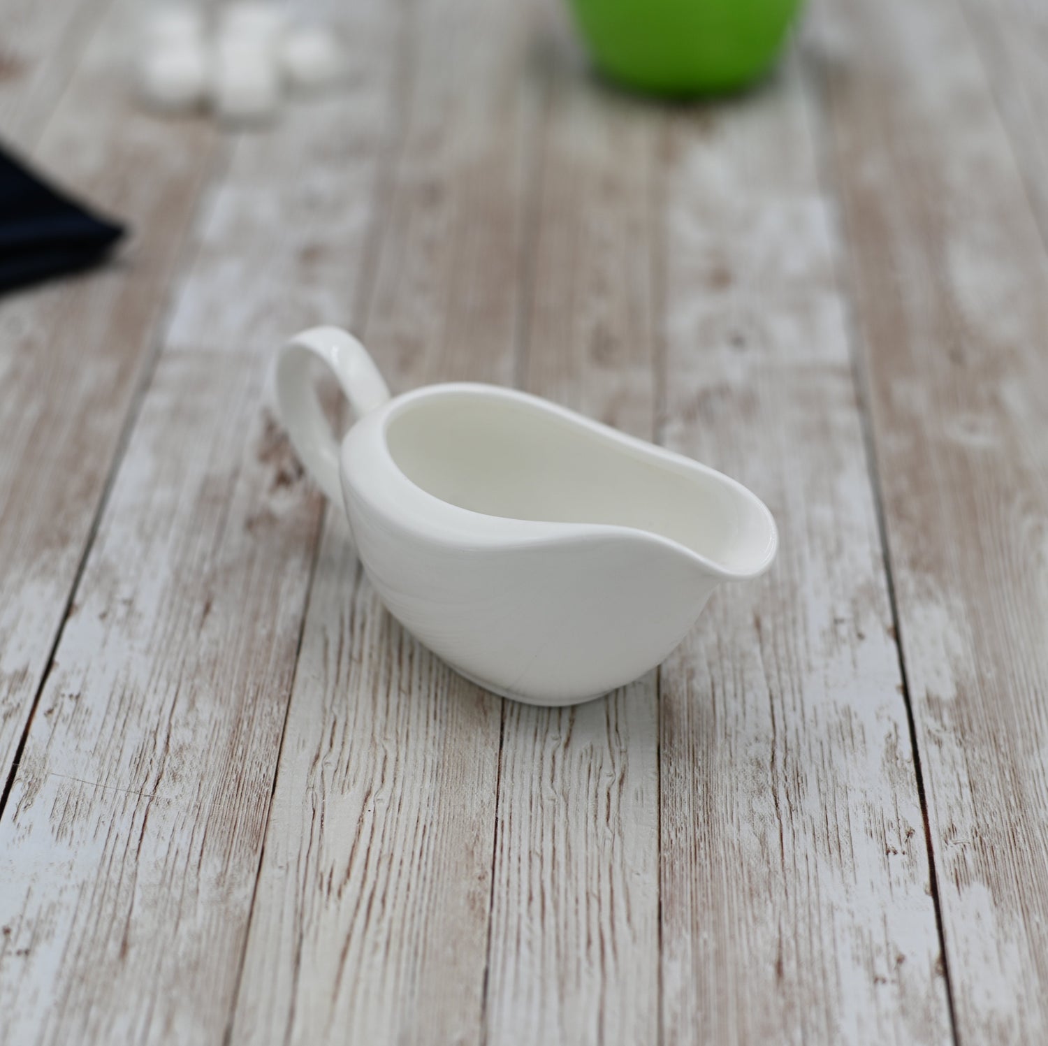 Set Of 6 White Sauce Boat 3 Oz | 100 Ml