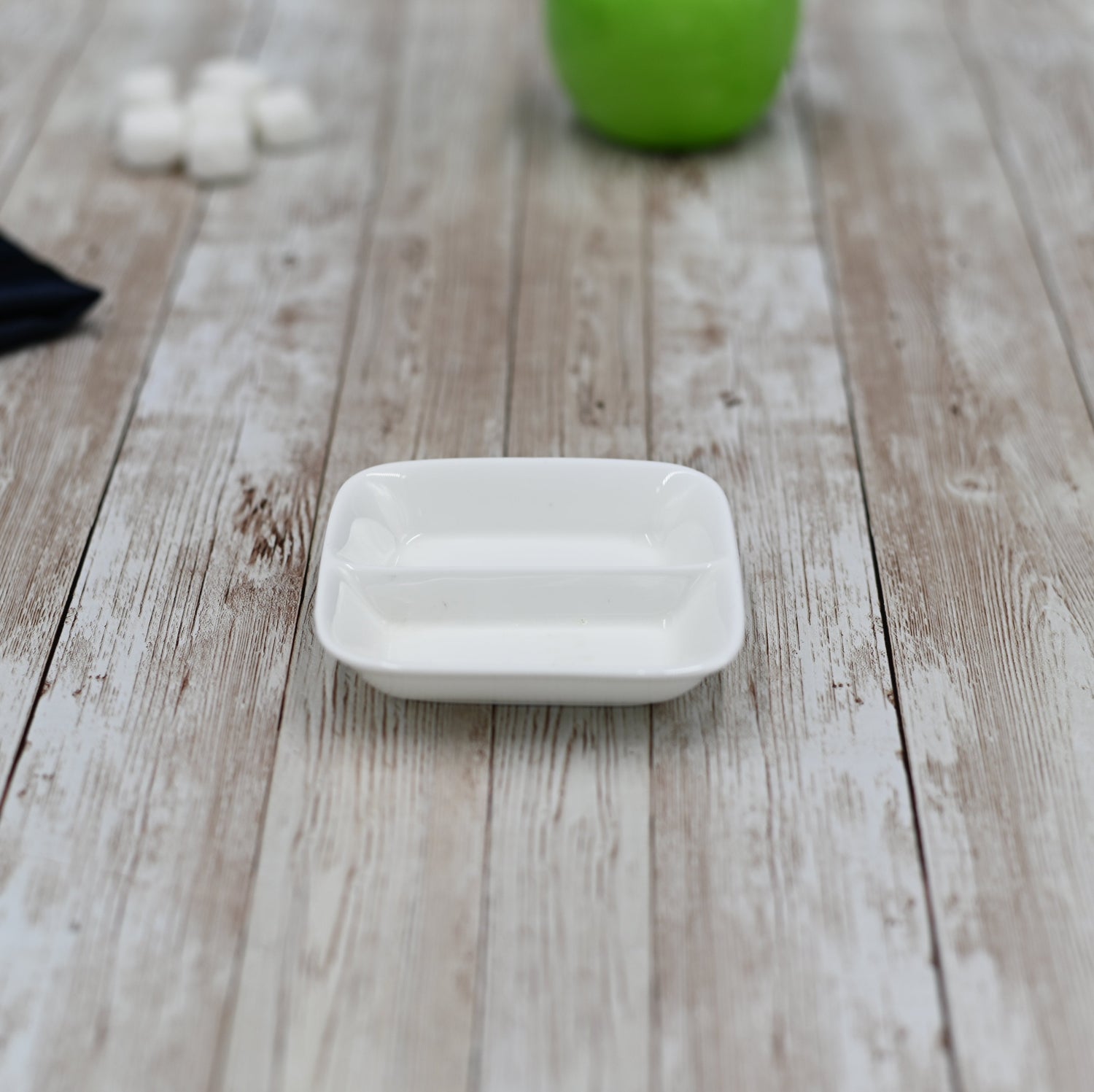 Set Of 12 Rectangle White Soy Dish 3.25" inch X 3.25" inch |