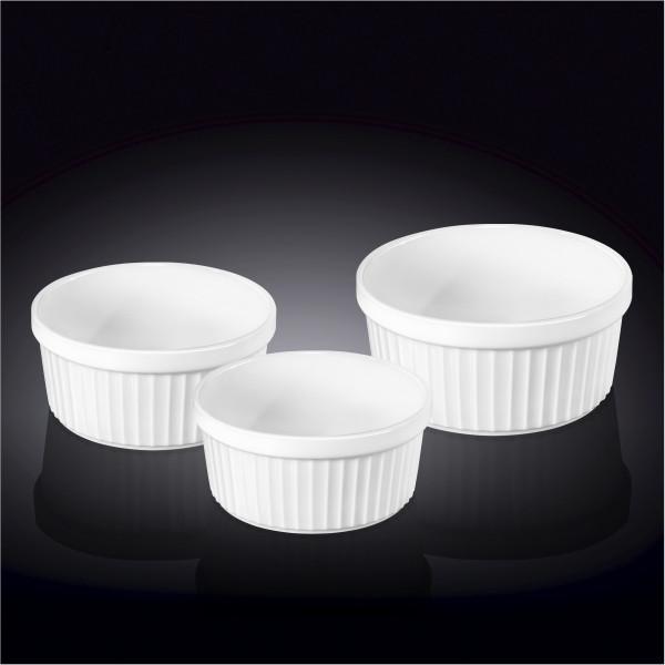 White 3 Pcs Ramekin Set 3.5" inch X 1.5" inch | 4" inch X 2" inch | 4.5' 'X 2''