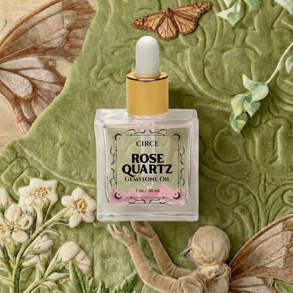 Rose Quartz Body Oil Sample – Crystal Self-Love Glow | 1 oz