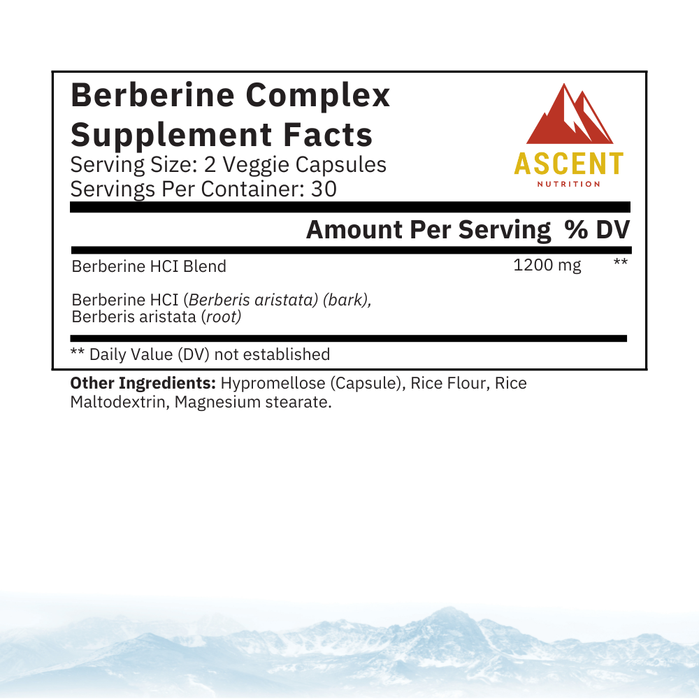 Ascent Nutrition Berberine Complex, 60 Capsules, 1000 mg