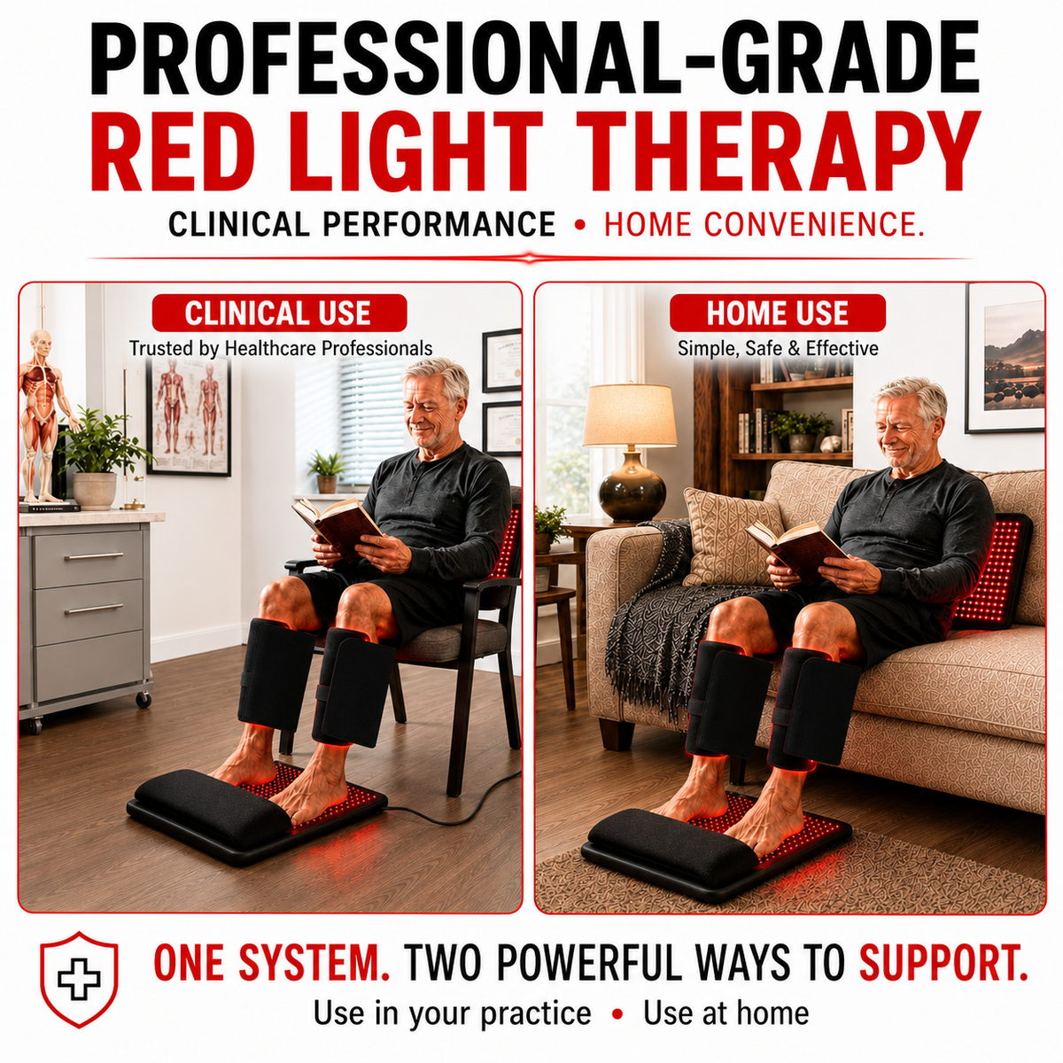 Red Light Pro Devices Neuropathy and Circulation Support System for Fe ...