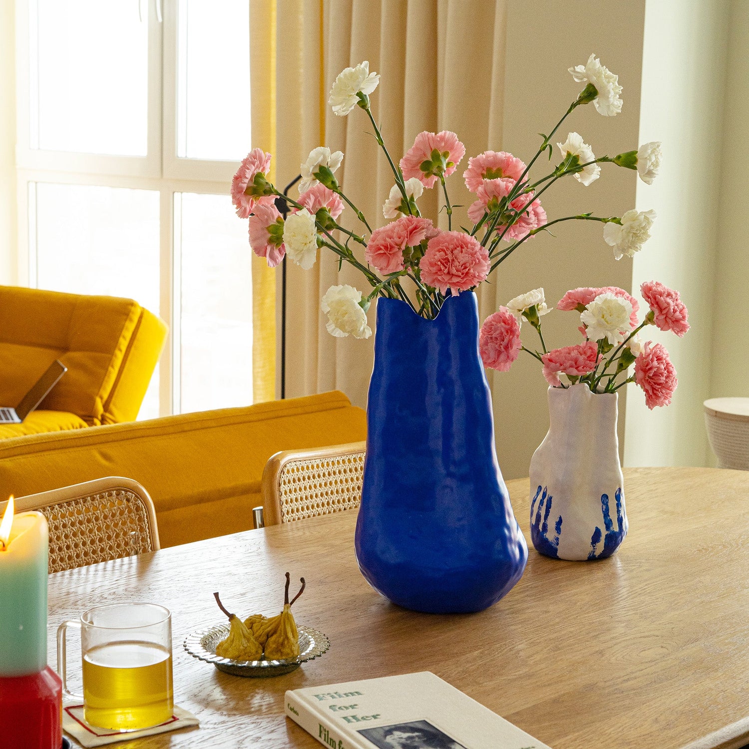 Vivee Home Barbara Blue Porcelain Vase