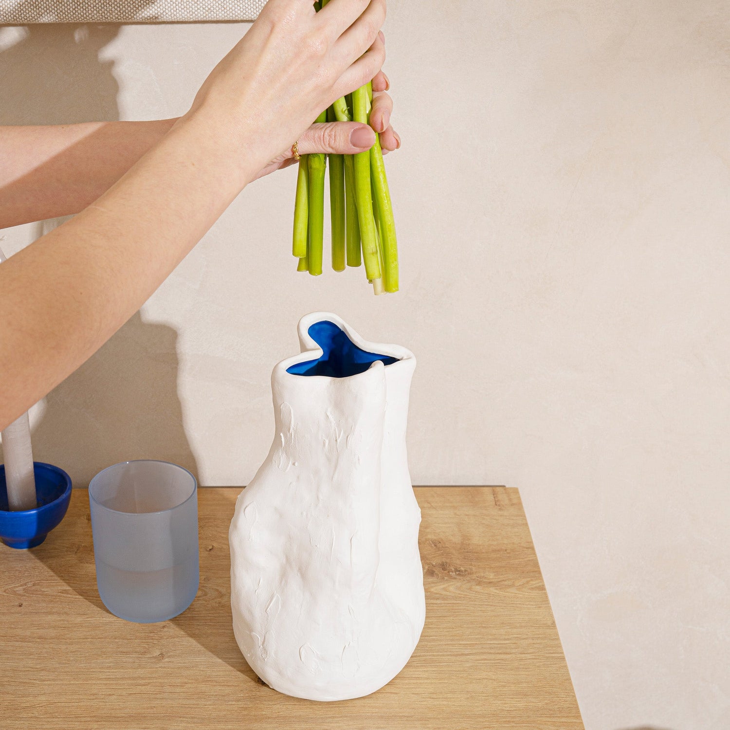 Vivee Home Georgia White Porcelain Vase
