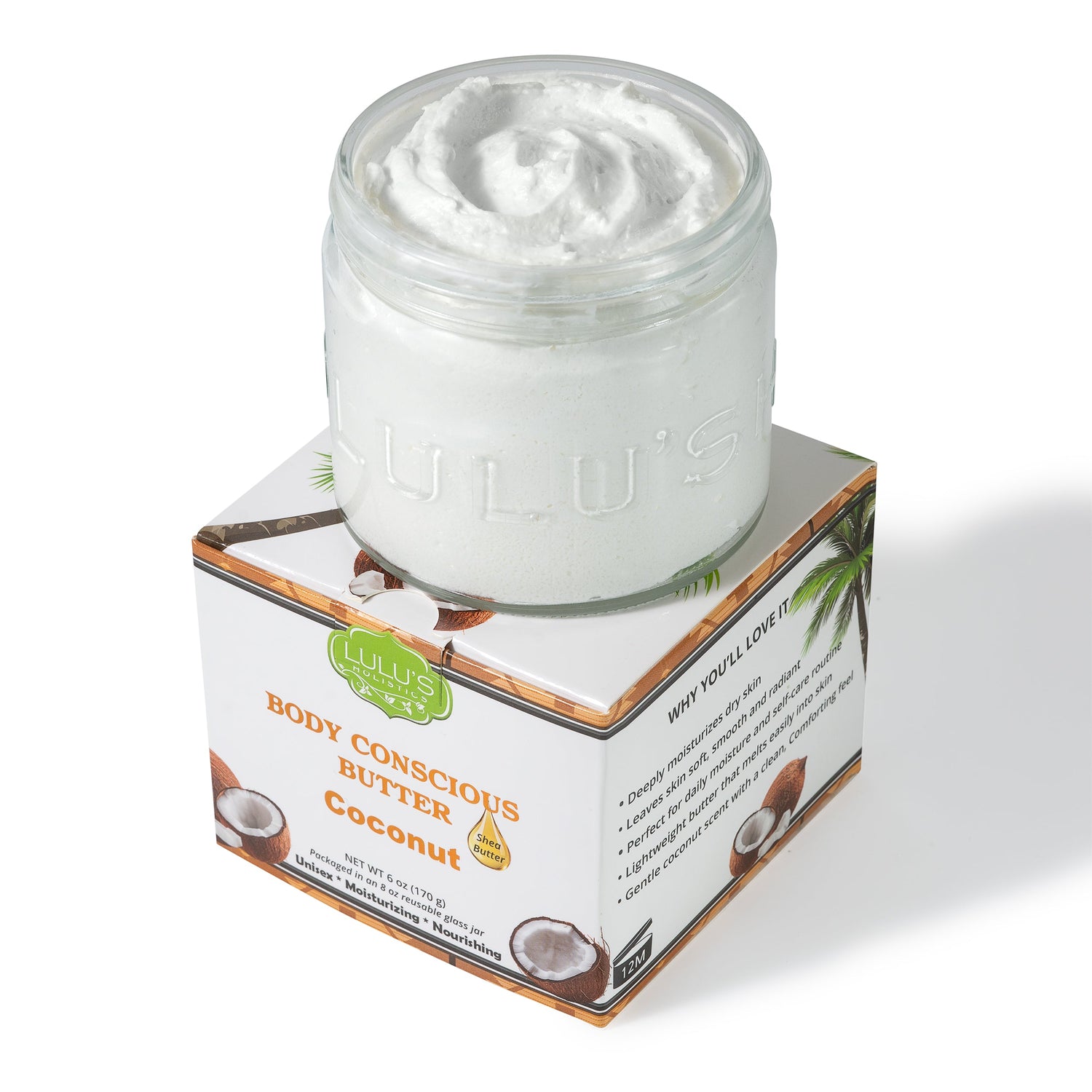 Lulu’s Holistics Coconut Whipped Body Butter – Deep Moisture & Soft Skin