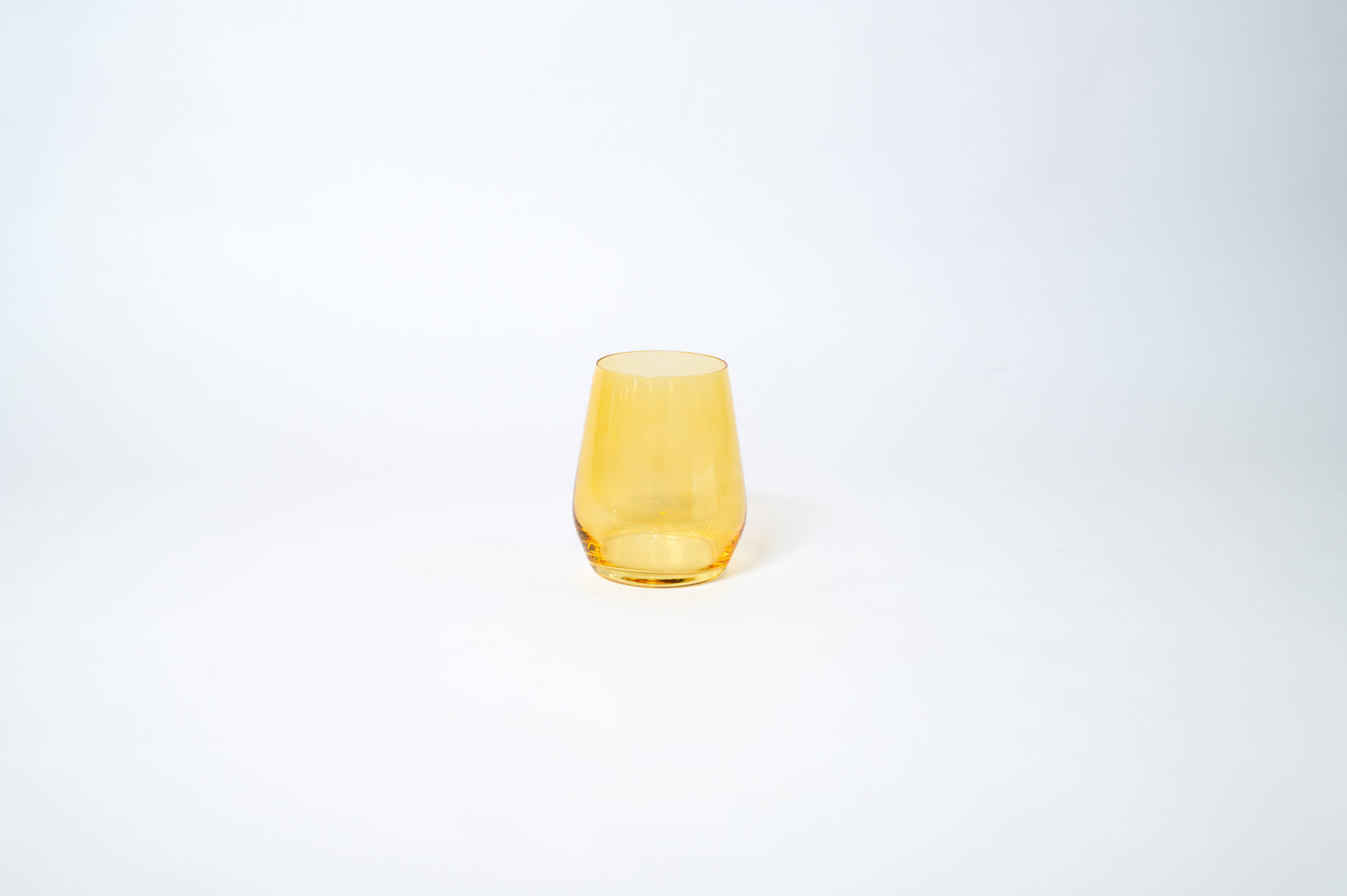 Sunshine Yellow -  Stemless Colored Wine Glass