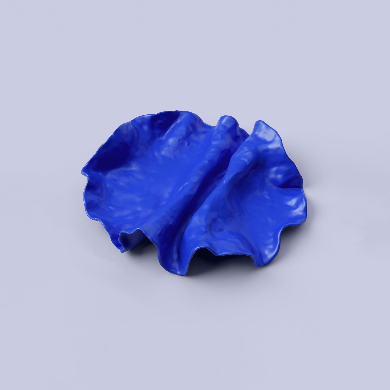 Vivee Home Frida Blue Porcelain Decorative Plate
