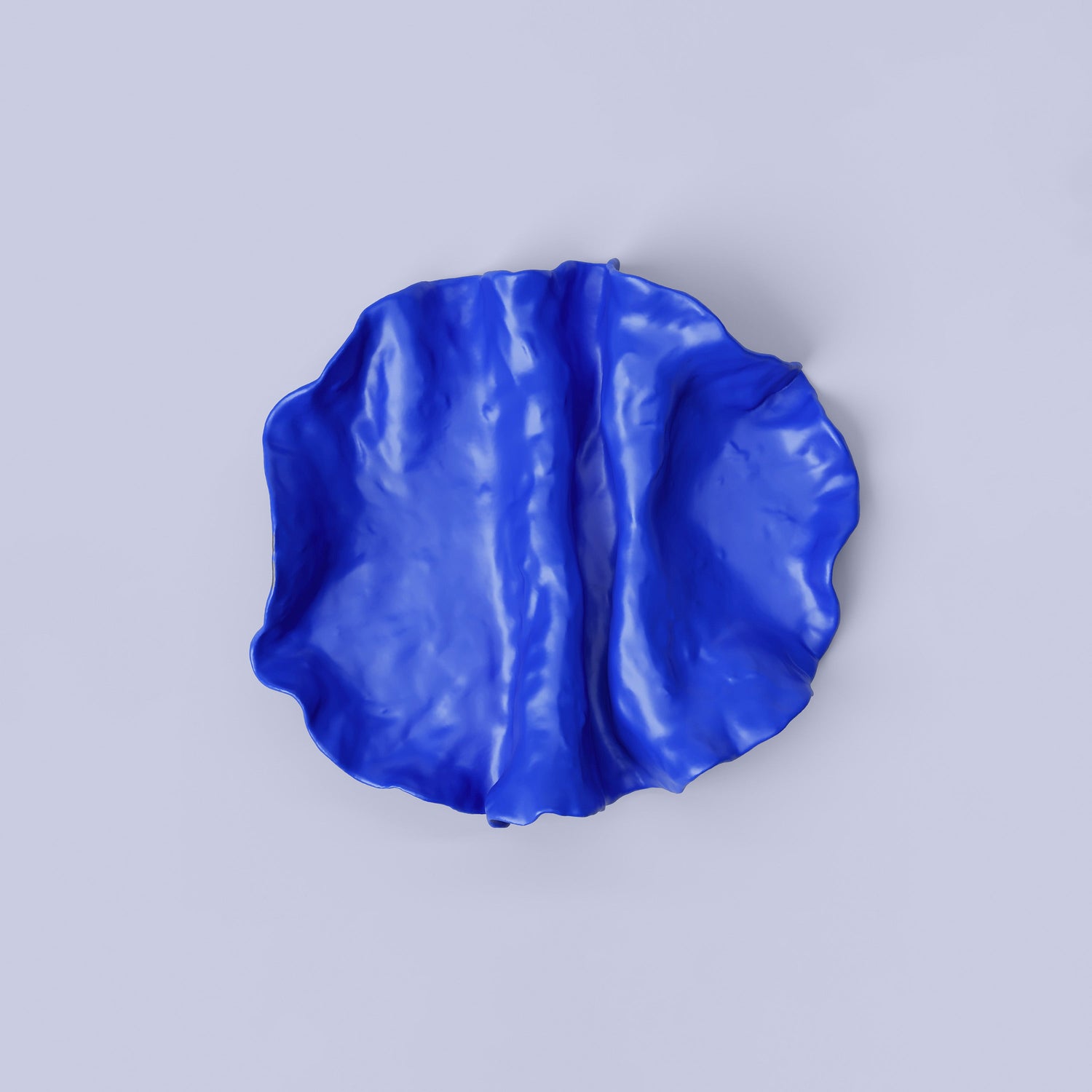Vivee Home Frida Blue Porcelain Decorative Plate
